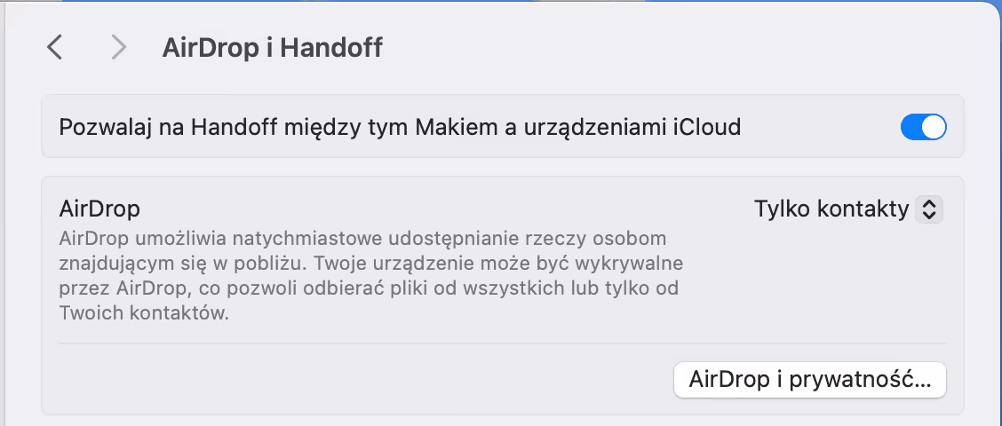 Handoff mac